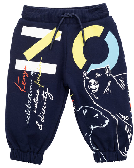 kenzo-Navy Logo Joggers-k04192-868