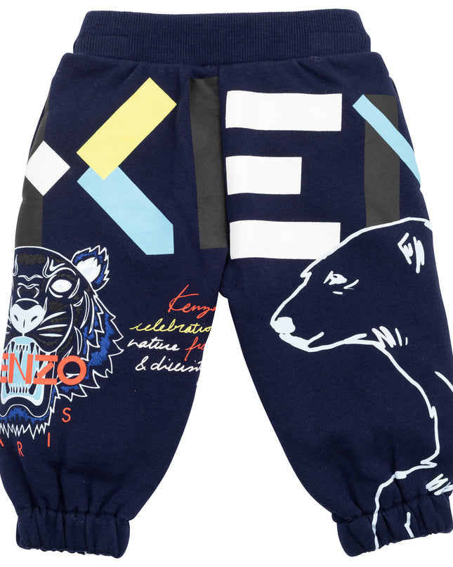 kenzo-Navy Logo Joggers-k04192-868