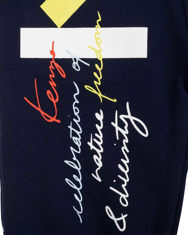 kenzo-Navy Logo Joggers-k04192-868