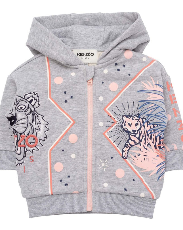 kenzo-Gray Marl Hoodie-sweatshirt-k05070-a41
