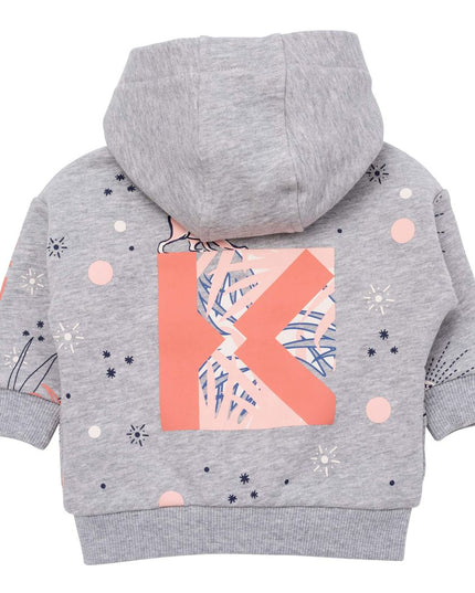 kenzo-Gray Marl Hoodie-sweatshirt-k05070-a41
