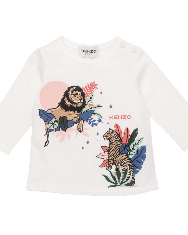 Off White Tiger + Lion Graphic T-Shirt