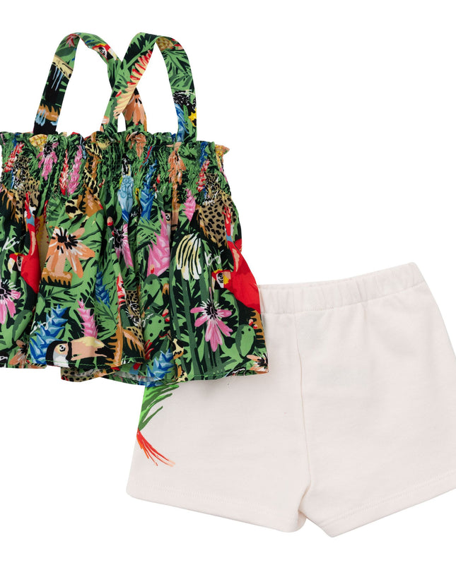 Green Jungle Print Outfit