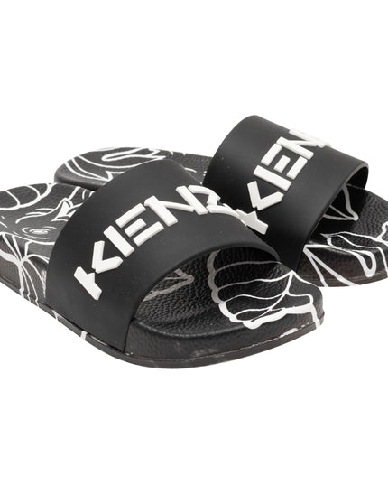 Black Tiger Print Logo Slides