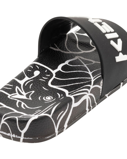 Black Tiger Print Logo Slides