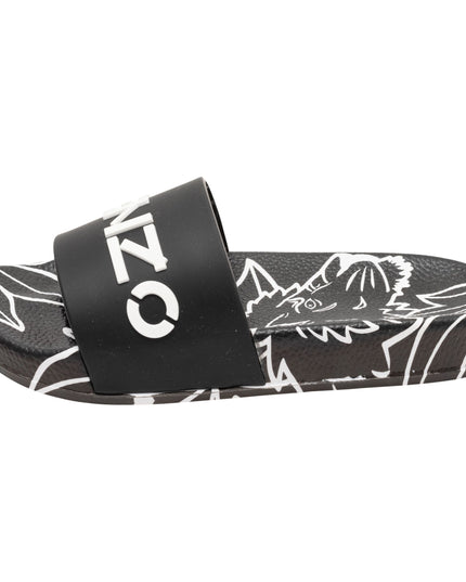 Black Tiger Print Logo Slides