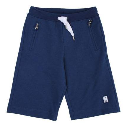 Kids Atelier-Lanvin-Blue Logo Cotton Shorts