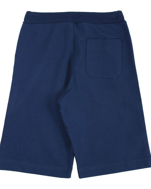 Kids Atelier-Lanvin-Blue Logo Cotton Shorts