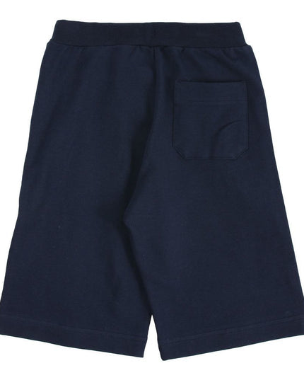 Kids Atelier-lanvin-navy-logo-cotton-shorts