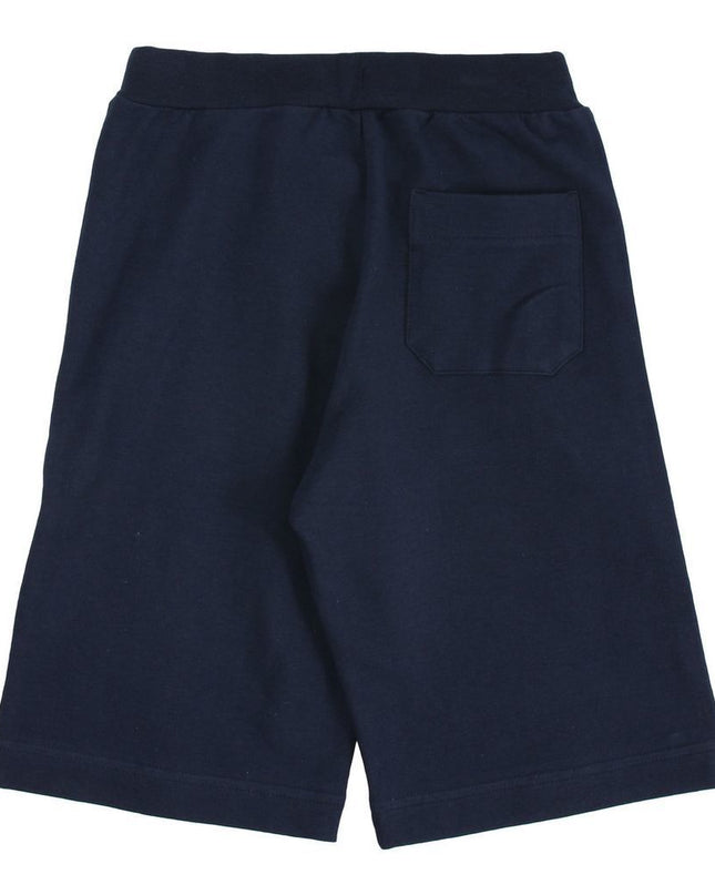 Kids Atelier-lanvin-navy-logo-cotton-shorts