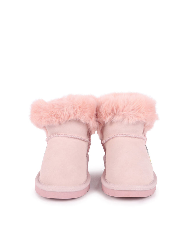 Pink Mickey Faux Fur Boots