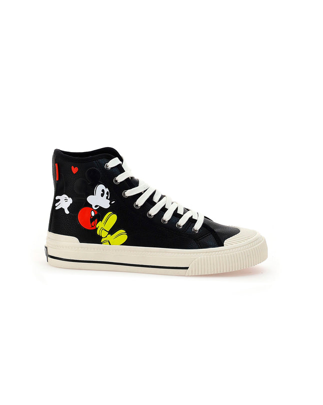 Black Mickey Graphic High Top Sneakers