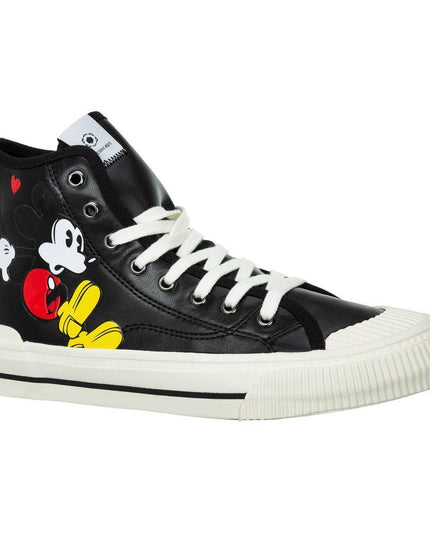 Black Mickey Graphic High Top Sneakers