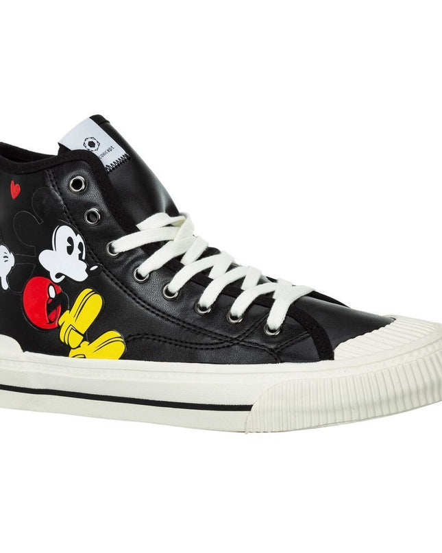 Black Mickey Graphic High Top Sneakers