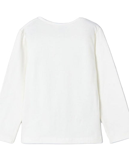 Kids Atelier-Mayoral-Ivory Heart Applique T-Shirt