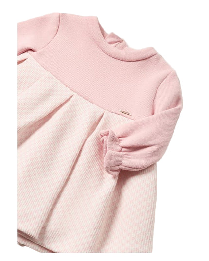 Kids Atelier-Mayoral-Pink Colorblock Jersey Dress & Headband
