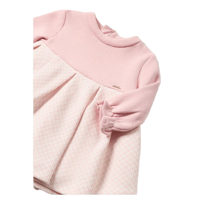 Kids Atelier-Mayoral-Pink Colorblock Jersey Dress & Headband