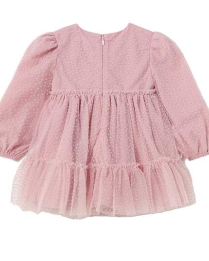 Kids Atelier-Mayoral-Pink Rose Ruffle Dress