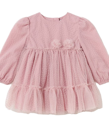 Kids Atelier-Mayoral-Pink Rose Ruffle Dress