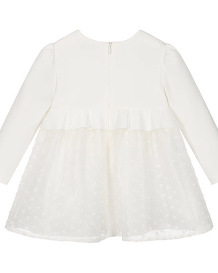 Kids Atelier-Mayoral-White Heart Plumeti Chiffon Dress