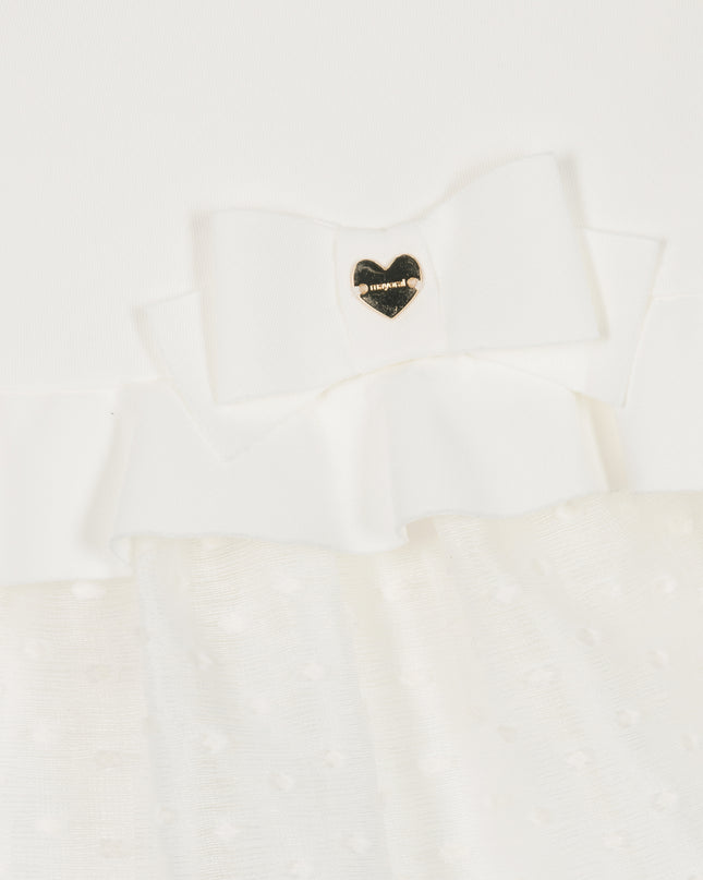 Kids Atelier-Mayoral-White Heart Plumeti Chiffon Dress