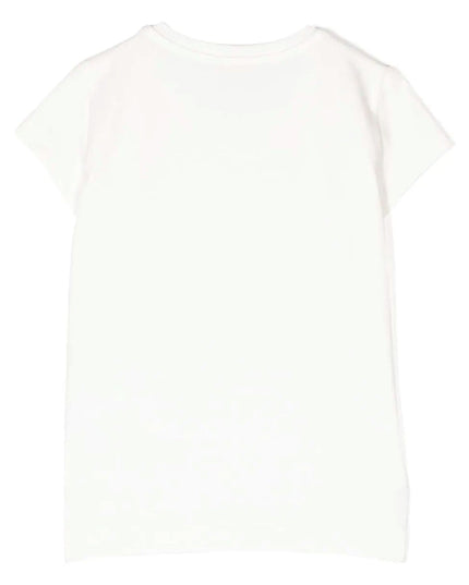Kids Atelier-Monalisa-Ivory Cotton Floral T-Shirt