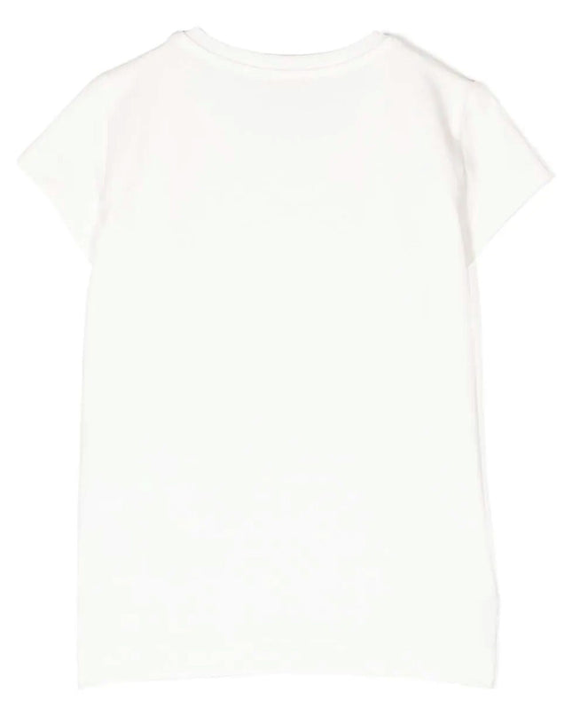 Kids Atelier-Monalisa-Ivory Cotton Floral T-Shirt