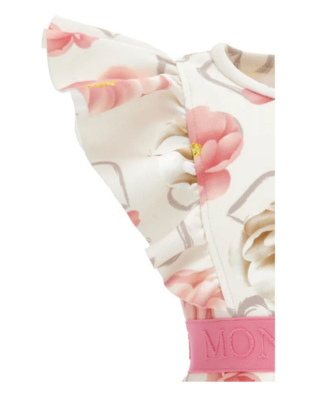 Kids Atelier-Monalisa-White Floral Print Dress