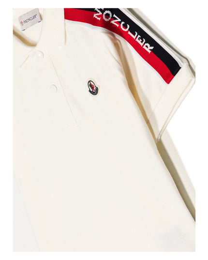 Kids Atelier-Moncler-White Logo Polo