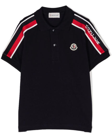 Kids Atelier-Moncler-Navy Logo Polo