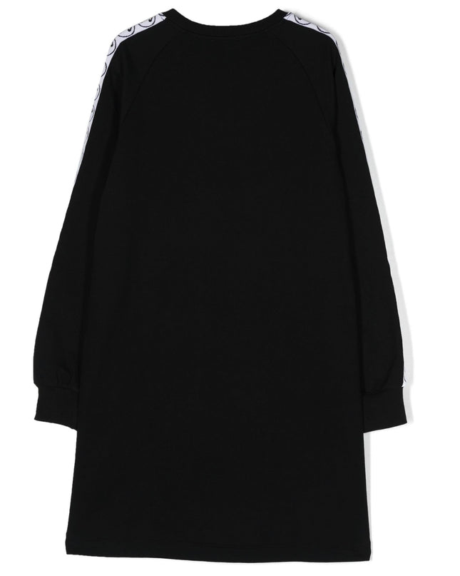 Kids Atelier-Moschino-Black Monogram Tape Dress