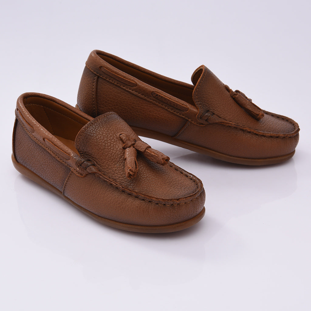 Brown Leather Tassel Loafers - kids atelier Brown Leather Tassel Loafers - kids atelier