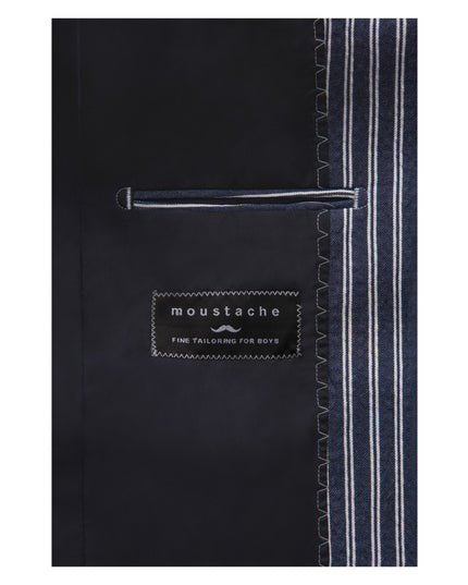 kids-atelier-moustache-Navy Double Striped Blazer