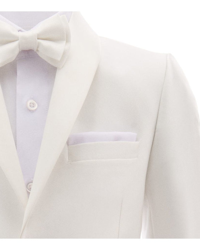 kids atelier moustache Cream 5 pc Shawl Lapel Suit