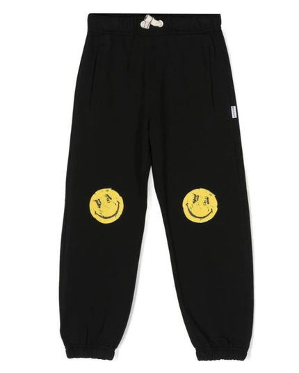 Kids Atelier-Palm-angels-Black Smiley Brush Sweatpants