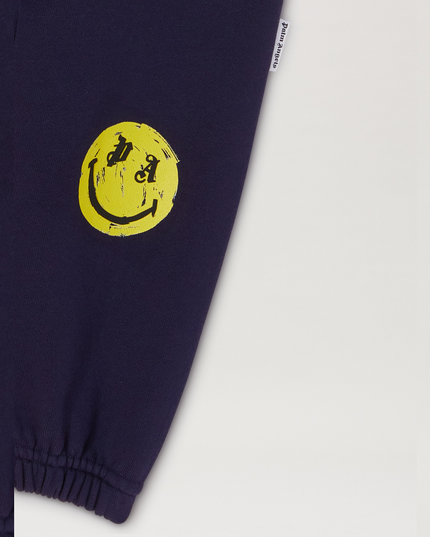 Kids Atelier-Palm angels-Navy Blue Smiley Joggers