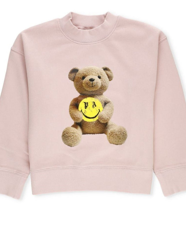 Kids Atelier-Palm angels-Pink Bear Logo Sweatshirt