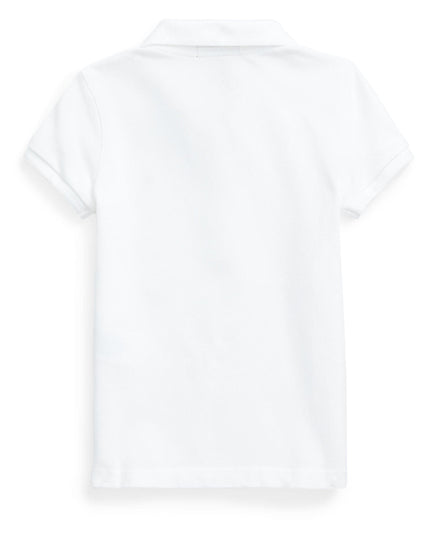 Kids Atelier-Ralph Lauren-White Stretch Cotton Polo