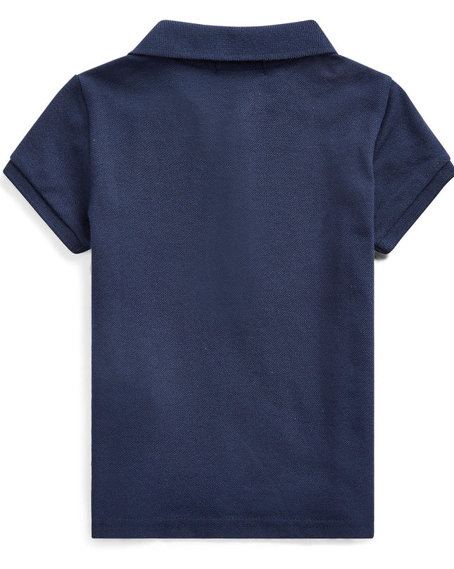 Kids Atelier-Ralph Lauren-Navy Stretch Cotton Polo