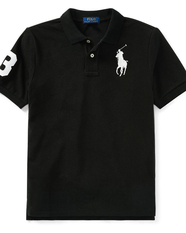 Kids Atelier-Ralph Lauren-Black Logo Patch Jr Polo