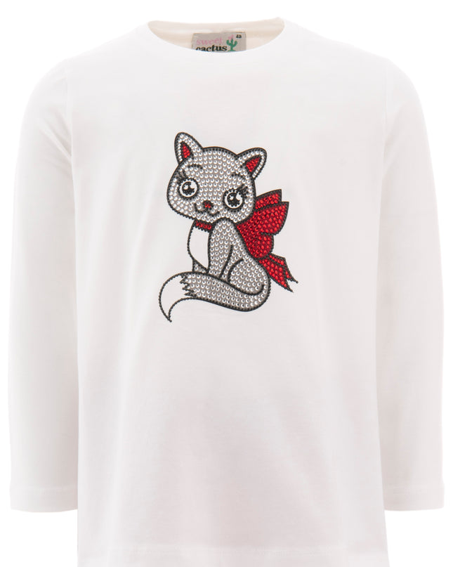 White Crystal Cat T-Shirt