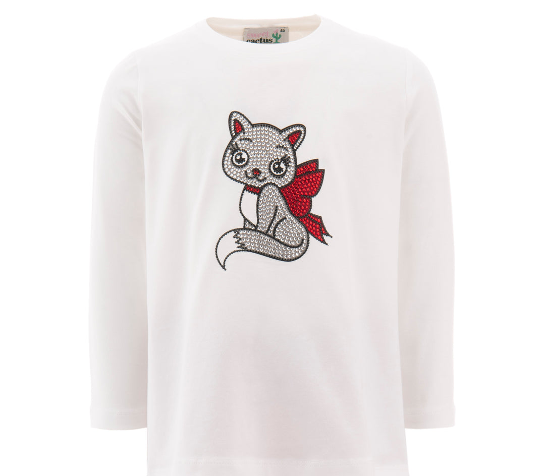 White Crystal Cat T-Shirt