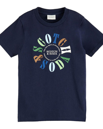 Kids Atelier-scotch-soda-navy-logo-t-shirt