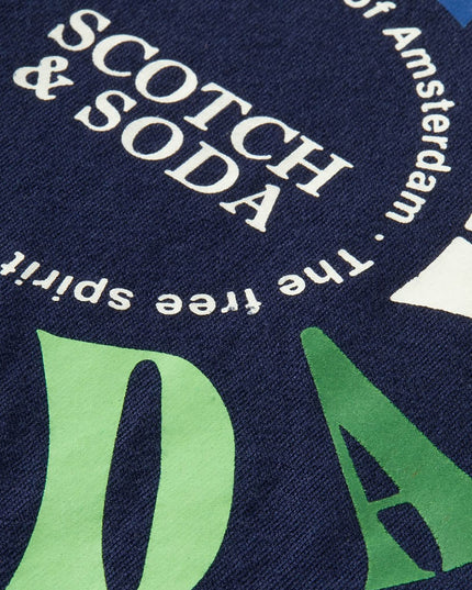Kids Atelier-scotch-soda-navy-logo-t-shirt