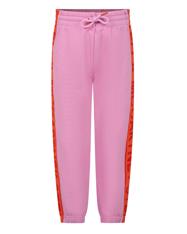 Kids Atelier-Stella McCartney-Pink Side Stripe Logo Sweatpants