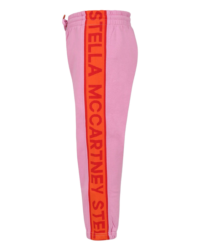 Kids Atelier-Stella McCartney-Pink Side Stripe Logo Sweatpants