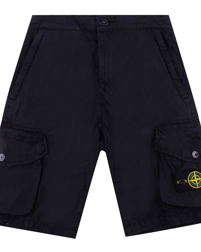Kids Atelier-Stone-island-Black Bermuda Shorts