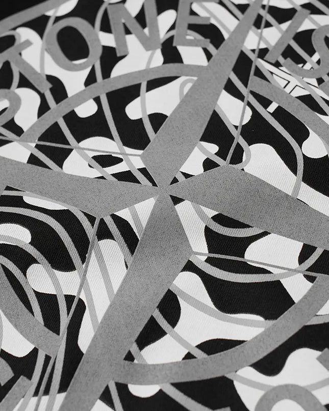 Kids Atelier-Stone Island-Black Camo-Filled Compass T-Shirt