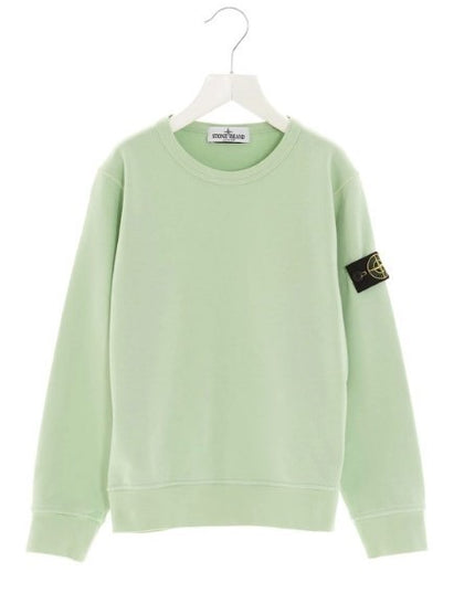 Kids Atelier-Stone Island-Light Green Sweatshirt