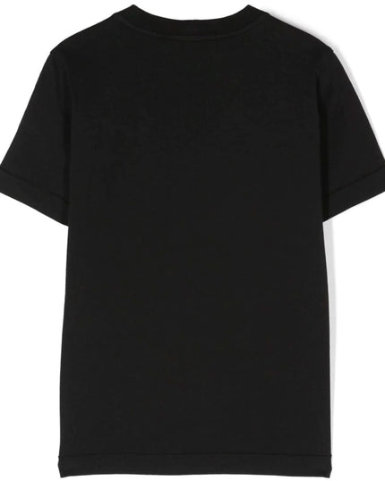 Kids Atelier-Stone Island-Black Logo T-Shirt